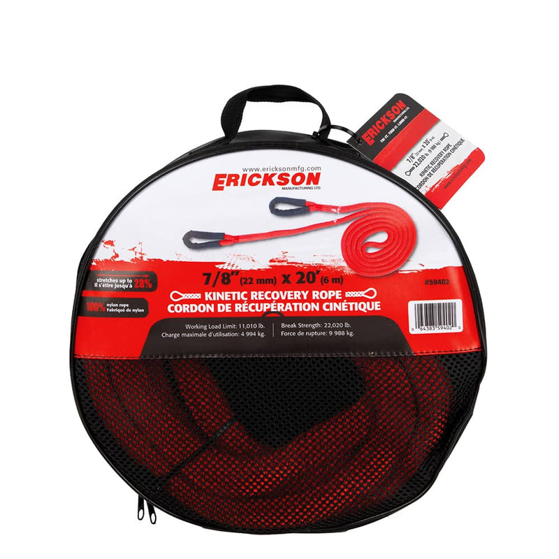Load image into Gallery viewer, Erickson 7/8" X 20' 22,020 Lb Break Strength Kinetic Rope - ERI-59402 - Absolute Autoguard
