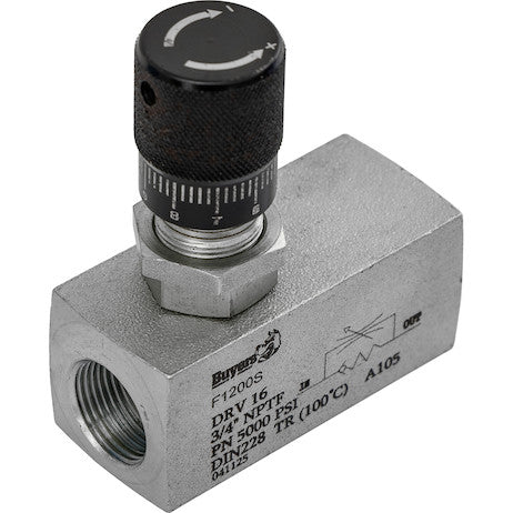 3/4 Inch NPT Steel Flow Control Valve