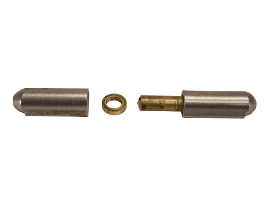 Steel Weld-On Bullet Hinge with Brass Pin and Brass Bushing - 0.61 x 3.15 Inch