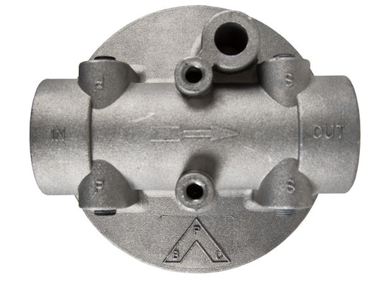 50 GPM Return Line Filter Head 1-1/4 Inch NPT/25 PSI Bypass