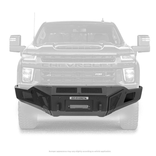 Go Rhino BR11 Front Bumper — 2020-2026 Chevrolet Silverado 2500 HD/Silverado 3500 HD - GOR-24282T - Absolute Autoguard