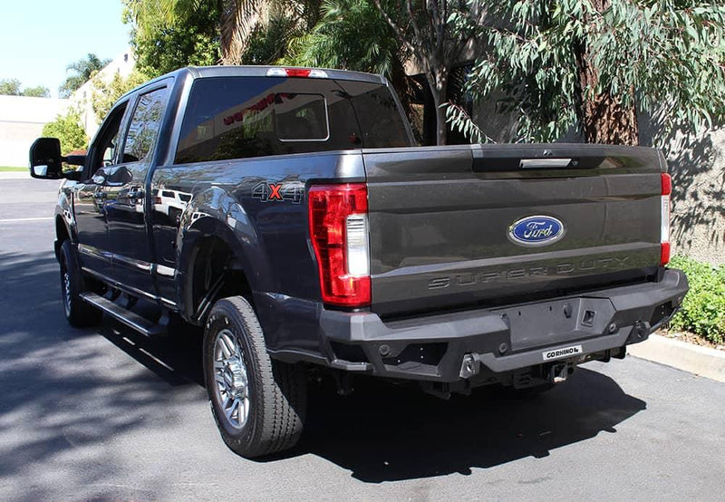 Load image into Gallery viewer, Go Rhino BR20 Rear Bumper — 2017-2022 Ford F-250 Super Duty/F-350 Super Duty - GOR-28373T - Absolute Autoguard
