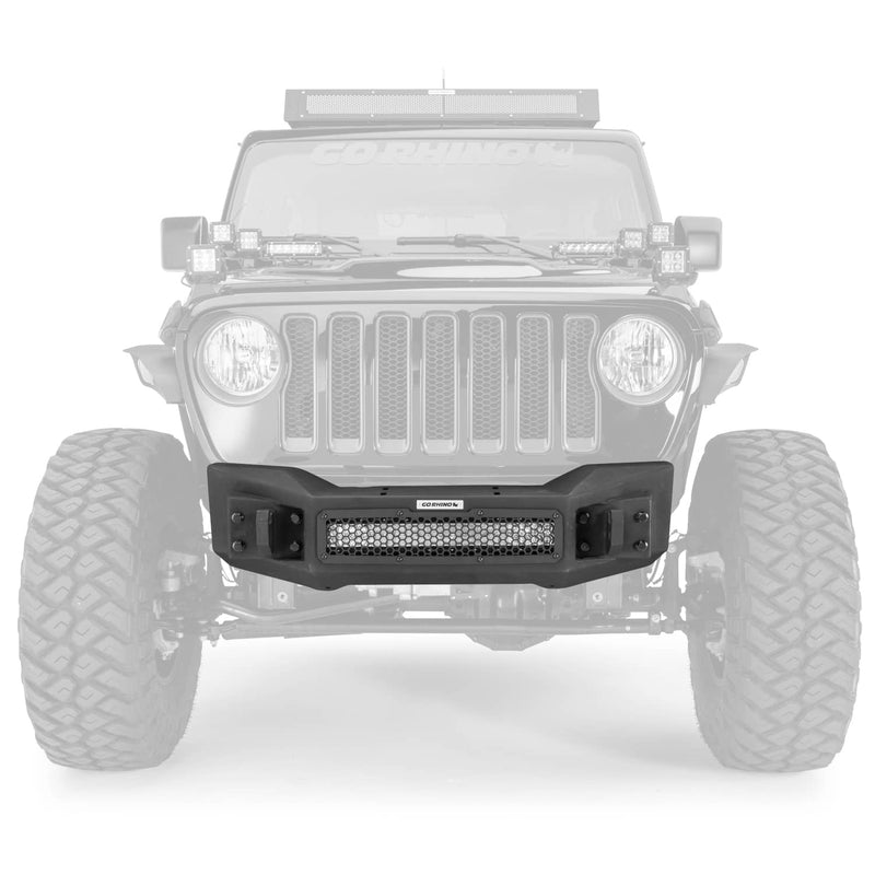 Load image into Gallery viewer, Go Rhino Front Bumper (will Not Work with Tow Bars) — 2007-2026 Jeep Gladiator/Wrangler/Wrangler JK - GOR-331100T - Absolute Autoguard
