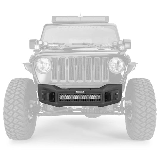 Go Rhino Front Bumper (will Not Work with Tow Bars) — 2007-2026 Jeep Gladiator/Wrangler/Wrangler JK - GOR-331100T - Absolute Autoguard