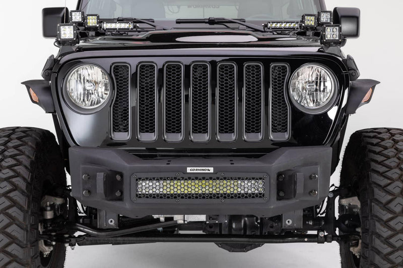Load image into Gallery viewer, Go Rhino Front Bumper (will Not Work with Tow Bars) — 2007-2026 Jeep Gladiator/Wrangler/Wrangler JK - GOR-331100T - Absolute Autoguard
