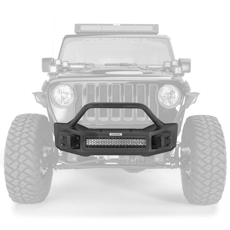 Load image into Gallery viewer, Go Rhino Front Bumper with Tubular Override Bar — 2007-2026 Jeep Gladiator/Wrangler/Wrangler JK - GOR-331101T - Absolute Autoguard
