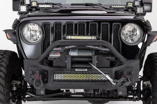 Go Rhino Front Bumper with Tubular Override Bar — 2007-2026 Jeep Gladiator/Wrangler/Wrangler JK - GOR-331101T - Absolute Autoguard