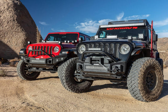 Go Rhino Front Bumper with Tubular Override Bar — 2007-2026 Jeep Gladiator/Wrangler/Wrangler JK - GOR-331101T - Absolute Autoguard