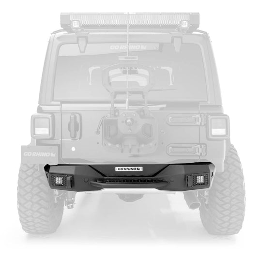Go Rhino Rear Bumper Without Tire Carrier — 2018-2026 Jeep Wrangler - GOR-371100T - Absolute Autoguard