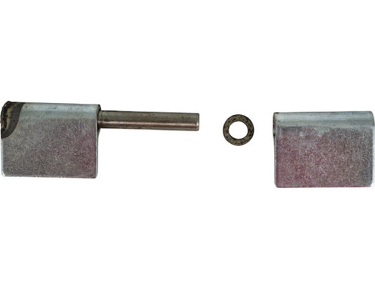 Steel Weld-On Butt Hinge with 3/8 Stainless Pin - 1.25 x 4 Inch-Zinc Plated-LH