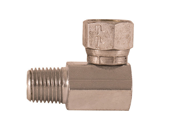 Load image into Gallery viewer, 3/4-14 Inch NPSM Female Pipe Swivel To 3/4-14 Inch Male Pipe Thread 90 Elbow
