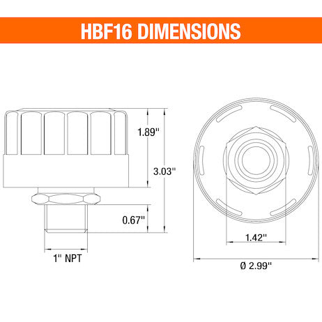 1 Inch NPT Breather Cap