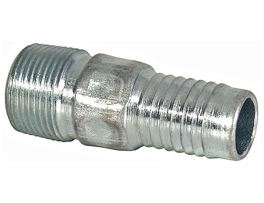 Zinc Plated Combination Nipple 1 Inch NPT x 1 Inch Hose Barb