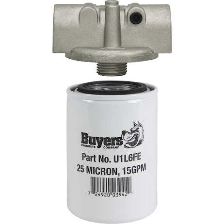 15 GPM Return Line Filter Assembly 3/4 Inch NPT/25 Micron/15 PSI Bypass