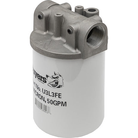 50 GPM Return Line Filter Assembly 1-1/4 Inch NPT/10 Micron/25 PSI Bypass