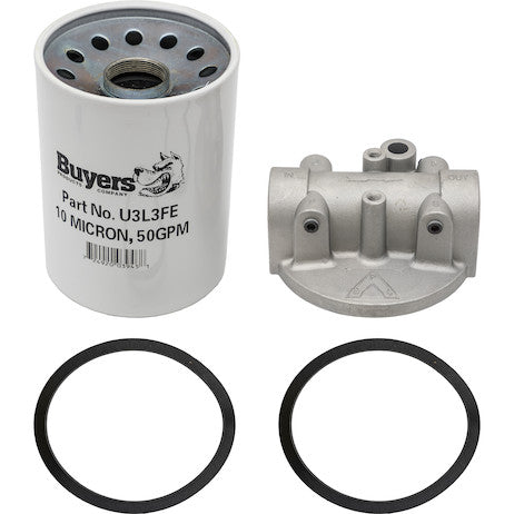 Load image into Gallery viewer, 50 GPM Return Line Filter Assembly 1-1/4 Inch NPT/10 Micron/25 PSI Bypass
