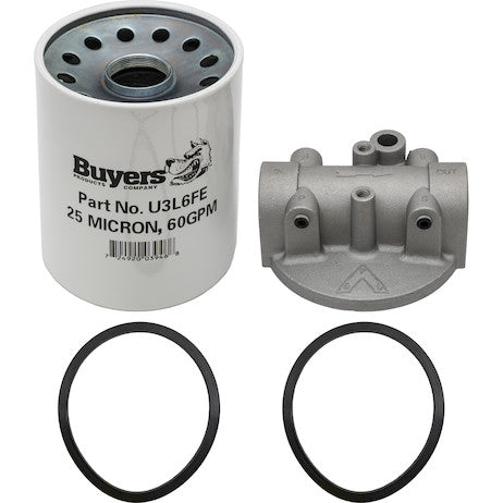 Load image into Gallery viewer, 50 GPM Return Line Filter Assembly 1-1/4 Inch NPT/25 Micron/25 PSI Bypass
