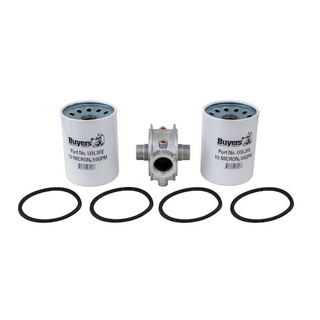 100 GPM Return Line Filter Assembly 1-1/2 Inch NPT/10 Micron/15 PSI Bypass