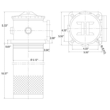 Load image into Gallery viewer, 100 GPM In-Tank Filter 1-1/4 Inch NPT/10 Micron/25 PSI Bypass

