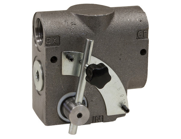 Load image into Gallery viewer, #12 SAE Side Ported Adjustable Flow Divider Valve 0-30 GPM
