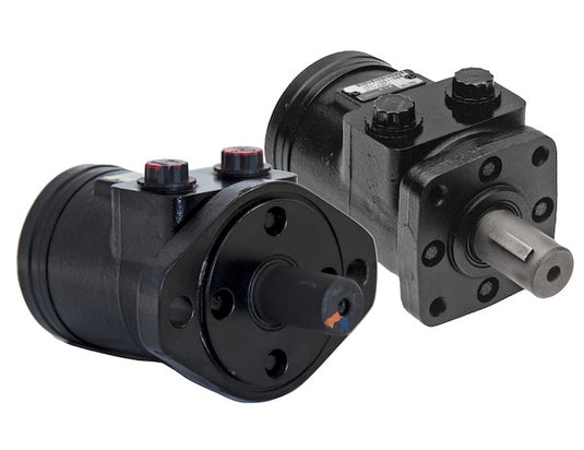 Hydraulic Spinner Motor With 2-Bolt Mount and Cross-Drilled Shaft