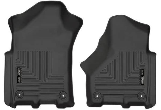 Husky Liners WeatherBeater Floor Liners, Front, Black, Crew/Mega Cab - 2019-2026 Ram 2500/3500
