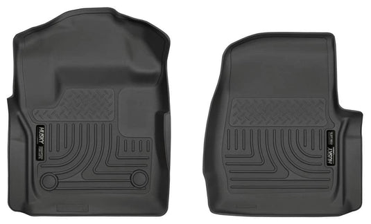 Husky Liners WeatherBeater Floor Liners, Front, Black, Regular Cab - 2017-2026 Ford F-250 Super Duty/F-350 Super Duty