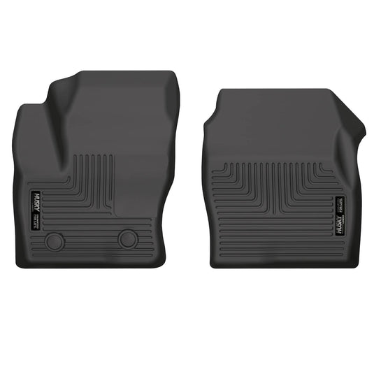 Husky Liners WeatherBeater Floor Liners, Front, Black, Vinyl Floor - 2020-2023 Ford Transit Connect