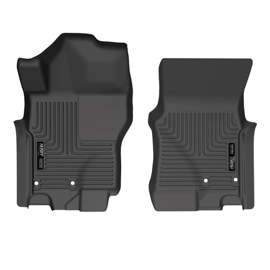 Husky Liners WeatherBeater Floor Liners, Front, Black, Extended/Crew Cab - 2022-2025 Nissan Frontier
