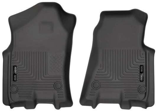 Husky Liners WeatherBeater Floor Liners, Front, Black, Extended/Crew Cab, New Body Style Only, Not 1500 Classic - 2019-2024 Ram 1500