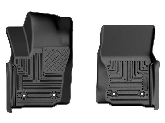 Husky Liners WeatherBeater Floor Liners, Front, Black, Double Cab, Automatic Transmission - 2024-2026 Toyota Tacoma