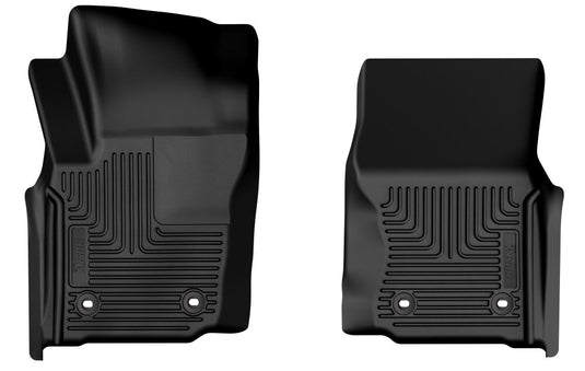 Husky Liners WeatherBeater Floor Liners, Front, Black, Double Cab, Manual Transmission - 2024-2025 Toyota Tacoma