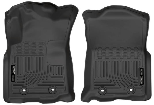Husky Liners WeatherBeater Floor Liners, Front, Black, Extended/Crew Cab, Automatic Transmission - 2018-2023 Toyota Tacoma