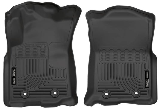 Husky Liners WeatherBeater Floor Liners, Front, Black, Extended/Crew Cab, Manual Transmission - 2018-2023 Toyota Tacoma