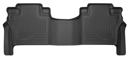 Husky Liners WeatherBeater Floor Liner, Rear, Black, Crew Cab, With Front Bench Seat (Titan) - 2016-2024 Nissan Titan XD, 2017-2024 Nissan Titan