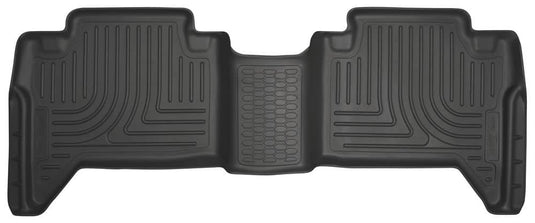 Husky Liners WeatherBeater Floor Liner, Rear, Black, Double Cab - 2016-2023 Toyota Tacoma