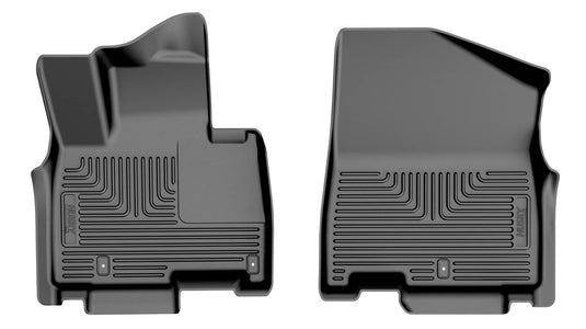Husky Liners WeatherBeater Floor Liners, Front, Black - 2022-2026 Kia Carnival
