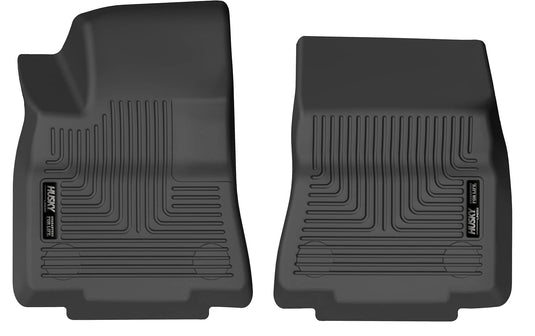 Husky Liners WeatherBeater Floor Liners, Front, Black - 2020-2025 Tesla Model Y