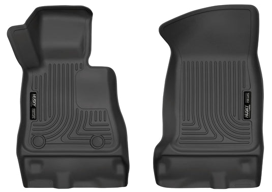 Husky Liners WeatherBeater Floor Liners, Front, Black - 2016-2024 Chevrolet Camaro