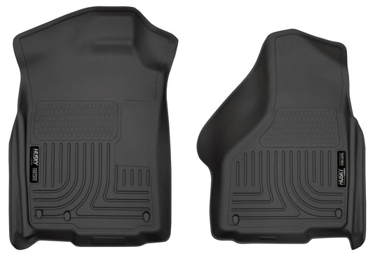 Husky Liners WeatherBeater Floor Liners, Front, Black, Regular/Quad Cab (1500, 03-09 HD), Regular Cab (10-18 HD), Automatic Transmission (2002-2009) - 2002-2018 Ram 1500, 2019-2024 Ram 1500 Classic, 2003-2018 Ram 2500/3500