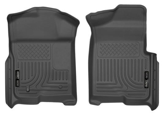 Husky Liners WeatherBeater Floor Liners, Front, Black, Regular/Extended/Crew Cab - 2009-2014 Ford F-150