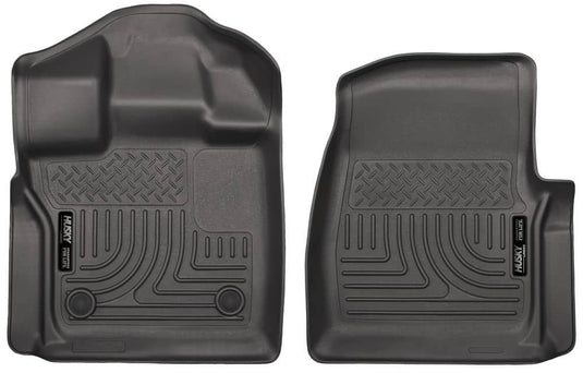 Husky Liners WeatherBeater Floor Liners, Front, Black, Regular Cab - 2015-2026 Ford F-150
