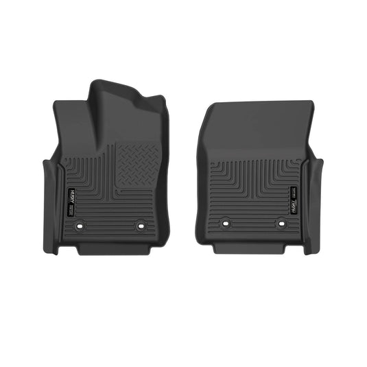 Husky Liners WeatherBeater Floor Liners, Front, Black, Double/CrewMax Cab (Tundra/Tundra Hybrid) - 2022-2026 Toyota Tundra/Tundra Hybrid, 2023-2026 Toyota Sequoia