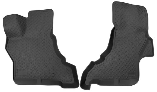 Husky Liners Classic Style Floor Liners, Front, Black - 1997-2026 Ford E-150/E-150 Club Wagon/E-150 Econoline/E-150 Econoline Club Wagon/E-250 & more