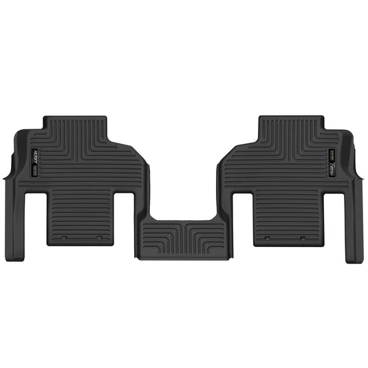 Husky Liners X-act Contour Floor Liners, Rear, Black, With Second Row Buckets - 2022-2025 Jeep Wagoneer
