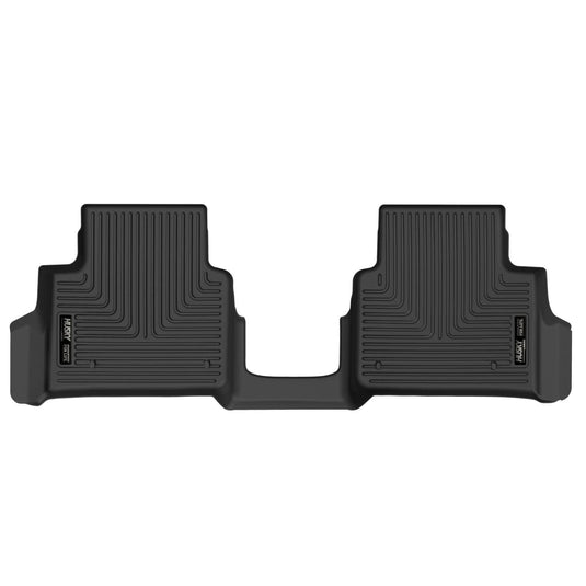 Husky Liners X-act Contour Floor Liner, Rear, Black, With Second Row Buckets - 2021-2025 Jeep Grand Cherokee L