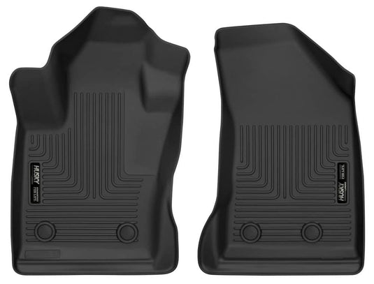 Husky Liners X-act Contour Floor Liners, Front, Black, With Passenger Side Retaining Posts - 2017-2026 Jeep Compass
