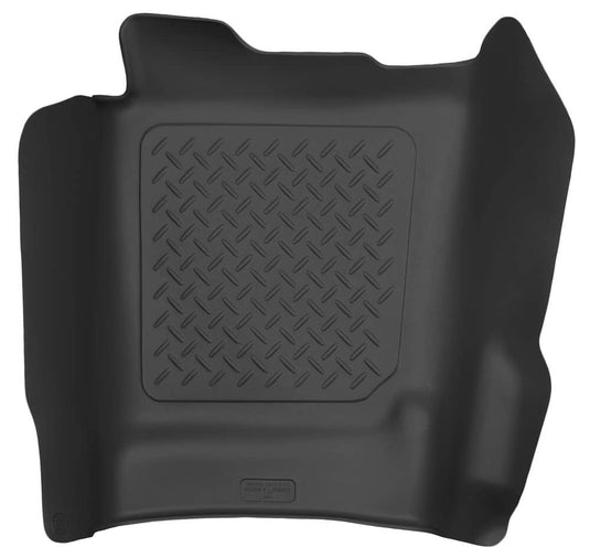 Husky Liners X-act Contour Center Hump Floor Liner, Front, Black, Extended/Crew Cab, Without Floor Shifter - 2014-2019 Chevrolet Silverado 1500/1500 LD/2500 HD & more, GMC Sierra 1500/1500 Limited & more