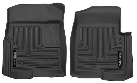 Husky Liners X-act Contour Floor Liners, Front, Black, Regular/Extended/Crew Cab - 2009-2014 Ford F-150