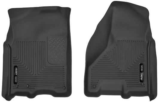 Husky Liners X-act Contour Floor Liners, Front, Black, Crew Cab (1500), Crew/Mega Cab with Automatic Transmission (2500/3500) - 2009-2018 Ram 1500, 2019-2024 Ram 1500 Classic, 2010-2018 Ram 2500/3500